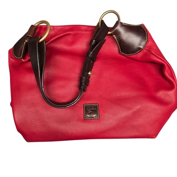 Dooney & Bourke Red Pebbled Leather Large Hobo Bag 2014 - Picture 4 of 16